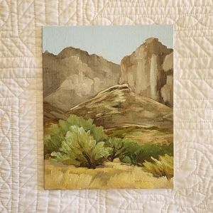 Desert Mountain Oil Painting 8" x 10"